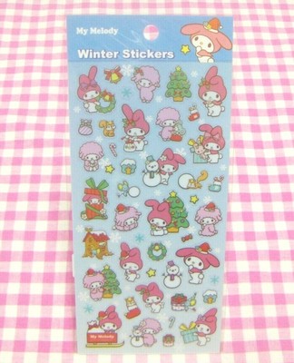KAMIO JAPAN / Sanrio My Melody Piano Winter Christmas Snowman Sticker