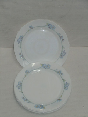VINTAGE ARCOPAL FRANCE ARC LOT OF (8) DINNER PLATES 10'' ACROSS PATTERN UNKNOWN