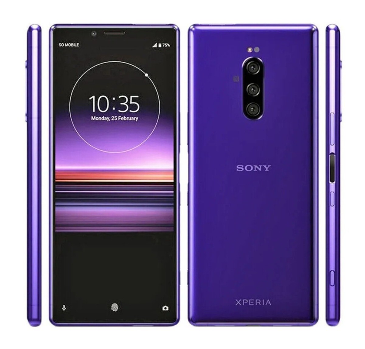 Sony Xperia 1 J8110 J9110 LTE Original 128GB OLED Fingerprint 12MP