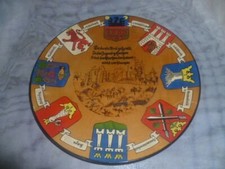 Rum&auml;nien Wappenteller Holz handbemalt "Stolzenburg Hermannstadt "