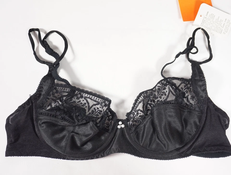 True Vintage Bolero France Femmes Soutien-Gorge 11379 Lingerie Noir Taille 80 De - Photo 2/4