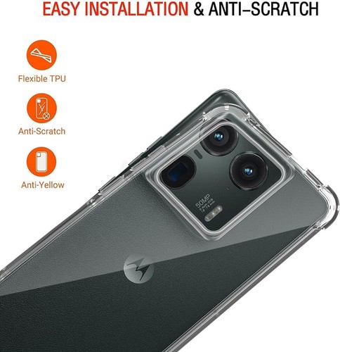 Case For Motorola Moto Edge 50 Pro Fusion Ultra Clear ARMOURSilicone Phone Cover - Zdjęcie 12 z 18