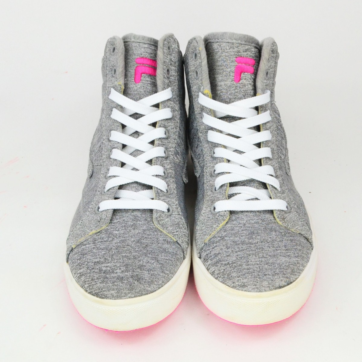 Nylon Stadium Jumper for Women■送料込 Fila Smokescreen Women's Size 10 Gray High Top Lace Up Shoes