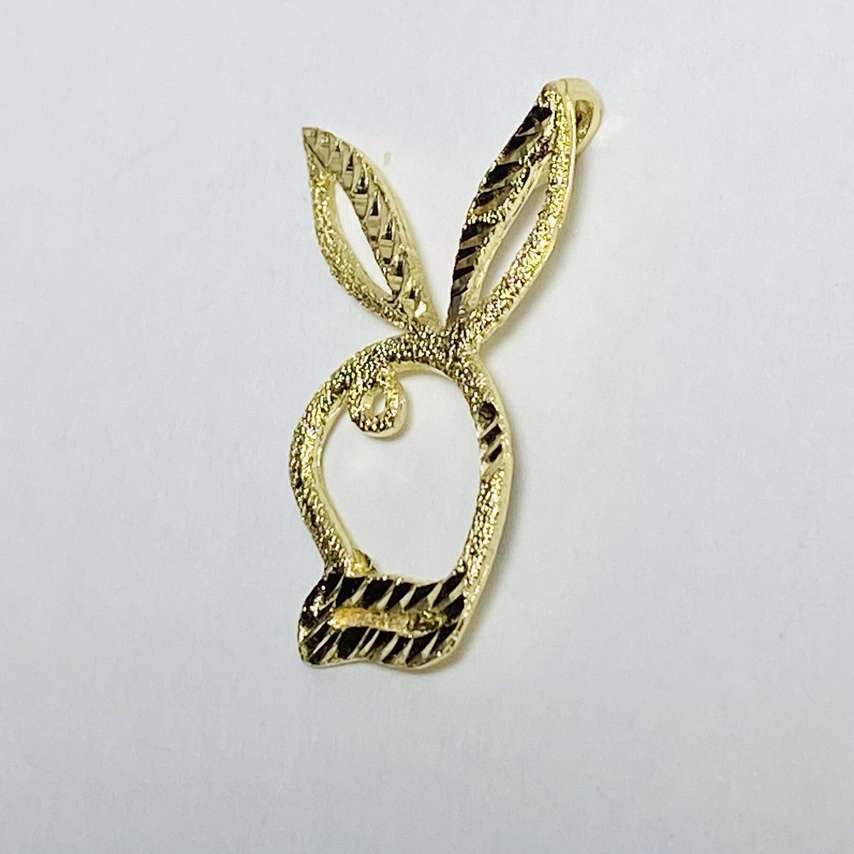 14K playboy ネックレス 14K Yellow Gold Diamond Cut Playboy Bunny 24mm Pendant 0.87g | eBay