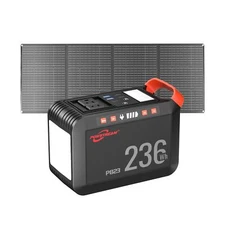 POWSTREAM 300W Solar Generator Power Station - 236Wh Portable Power Station w...