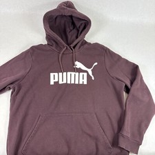 Puma Hooded Pullover Sweatshirt Youth XL Maroon Long Sleeve Athleisure Sporty