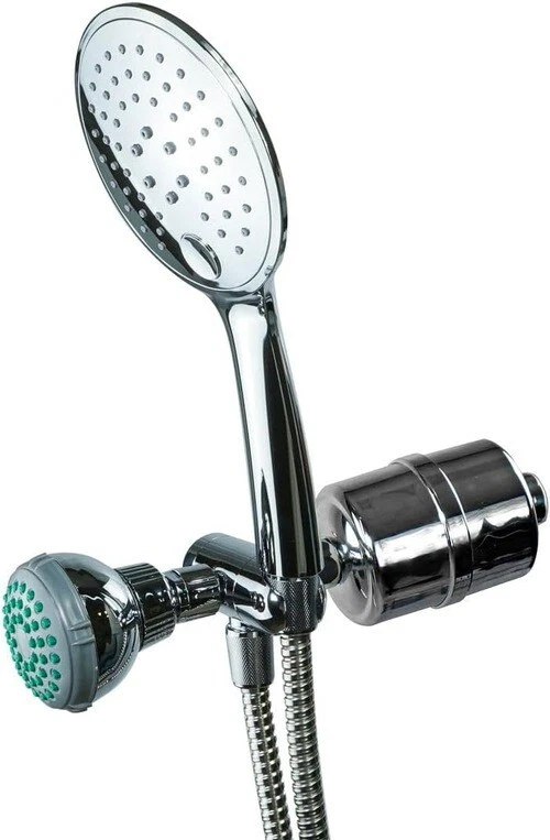 Sistema de filtración combinado de cabezal de ducha y portátil Crystal Quest Luxury Foto 2 de 3