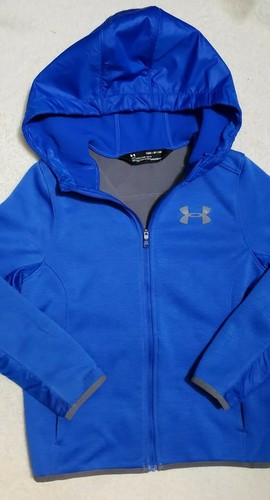 Under Armour ColdGear Storm Youth Girls/Boys Hooded Sweatshirt Size Medium Blue - Picture 3 of 7