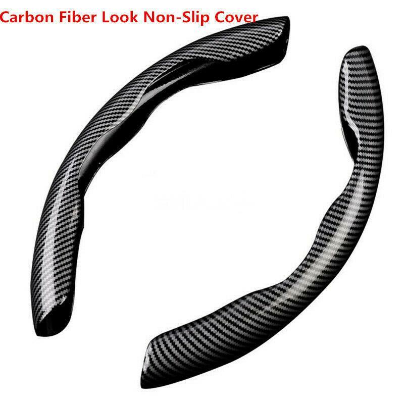 38cm Car Carbon Fiber Non-Slip Steering Wheel Booster Cover Interior Accessories