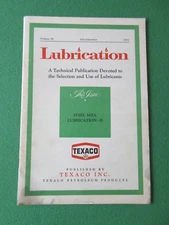 Texaco Gas & Oil Station LUBRICATION booklet JULY-SEPTEMBER 1972