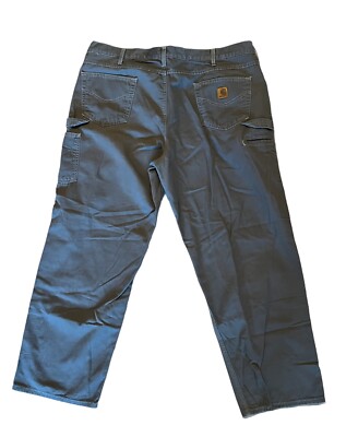 Carhartt Men's 42x32 Gray Cotton Loose Fit Force Cargo Work Jeans Silver Tab
