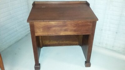 Vintage Slant Top Flip Top School Teacher Desk Wood Early 1900s