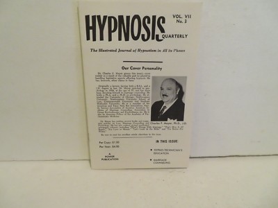 HYPNOSIS Quarterly Magazine VOL VII NO.3 CHARLES MEYER COVER MARRAIGE COUNSELING