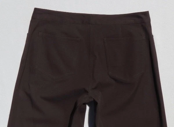 EILEEN FISHER Petite Brown Stretch Cotton Wide Leg Crop Pants size PP 4 6 EUC - Image 4 of 4