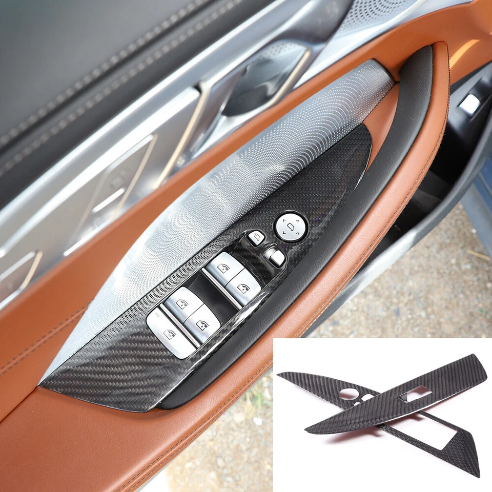 Borde elevador de ventana de fibra de carbono real para BMW Serie 8 G14 G15 840i M850i 2019-24 Foto 2 de 4