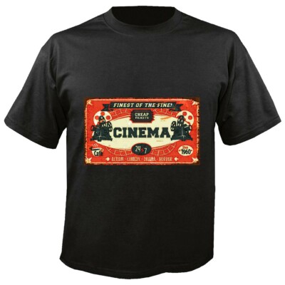 T-Shirt CINEMA KINO FILMVORFÜHRUNG KAFFEE KINOFILM LEINWAND LIFESTYLE FASHION