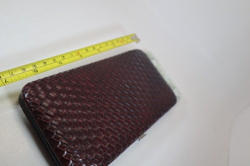 ZBOT brown weave Flat wallet credit card holder RFID protection armored - Picture 7 of 7