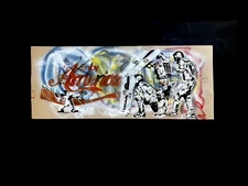 RARE-MynBender- ENJOY AMERICA-HUGE Original GRAFFITI-Signed-BANKSY-MR. BRAINWASH
