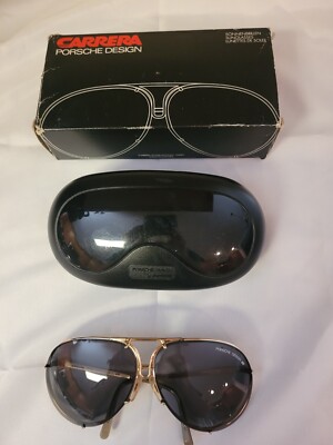 Porsche Design Carrera サングラス 5623 ケース付き Porsche Carrera 5623 Vintage 1980's Sunglass Gold Small Size Frame