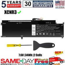 XCNR3 Laptop Battery for Dell Latitude 13 7370 E7370 Series WY7CG MH25J 34Wh