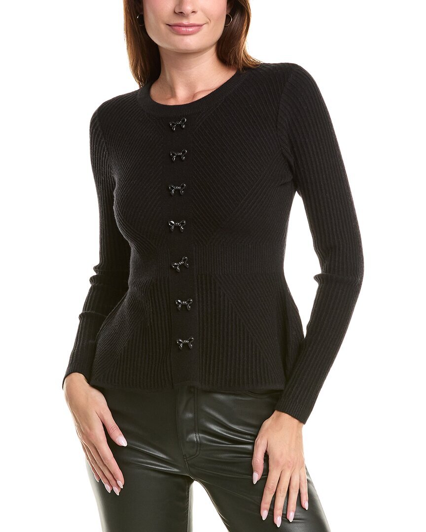 Nanette Nanette Lepore Rib Sweater Womens Black L