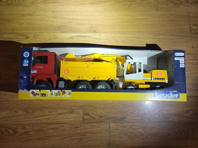 Bruder, Man Dump Truck And Excavator. Toy Truck And Loader Retired. Dump Truck.