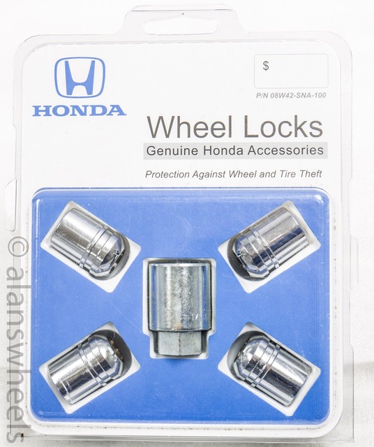 Honda Accord,Civic Factory OEM Wheel Locking Lug Nut Kit 12X1.5 08W42
