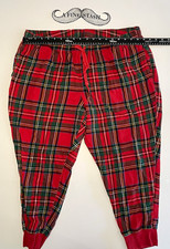 Old Navy Womens XL Flannel Jogger Pajama Pants Red Tartan Plaid Christmas Lounge