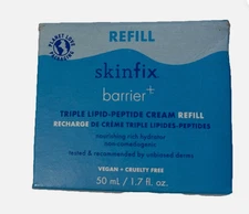 Skinfix Triple Lipid Peptide Cream REFILL NIB 1.7 Oz Size