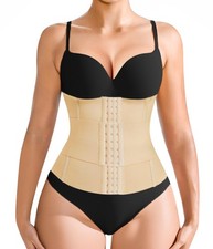 Women's Beige Postpartum Segmented Tummy Control Body Shaper Waist Trainer