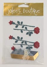 Jolee's Long Stem Red Roses Flowers Scrapbooking Stickers