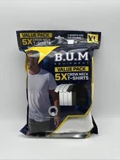 BUM 5x Value Pack Men's T-shirts, Cotton  Size XL