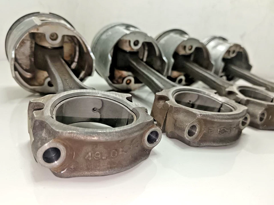 Pistones Atsugi Datsun A15 76 mm tamaño estándar con varillas originales OEM Foto 4 de 4