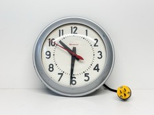 Vintage Simplex Industrial School Clock Curve...