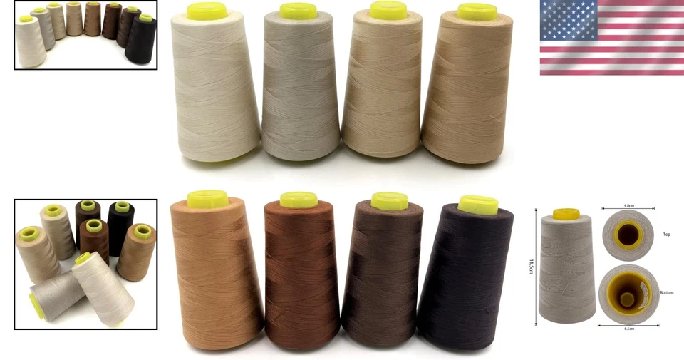 8-Spool Polyester Sewing Thread Kit – 24,000 Yards for All Your Crafting Needs - Image 2 of 4