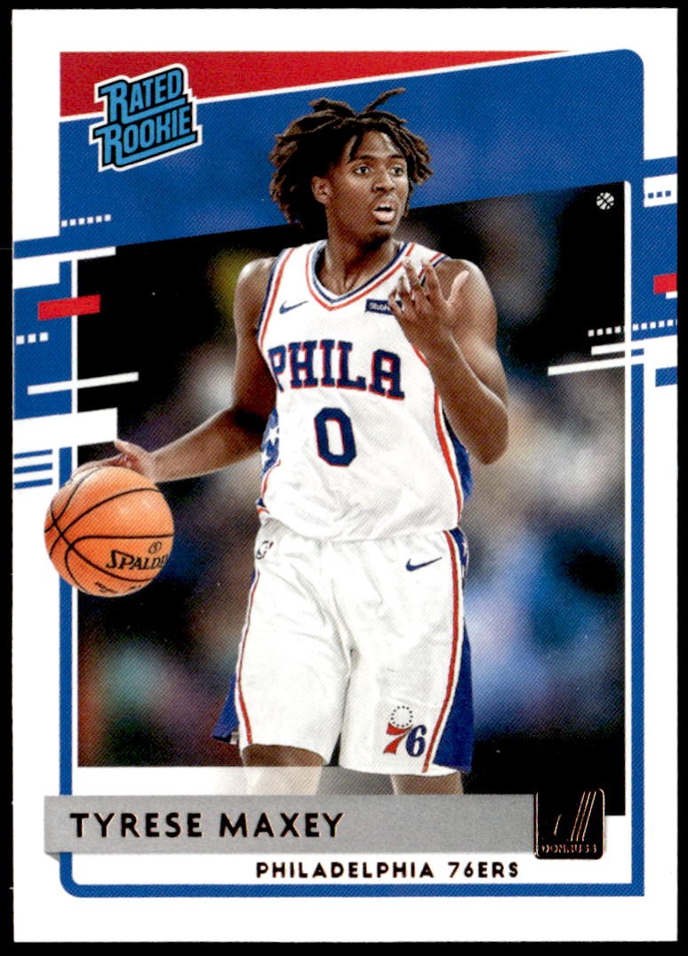 2020-21 Donruss #211 Tyrese Maxey Rated Rookie E1