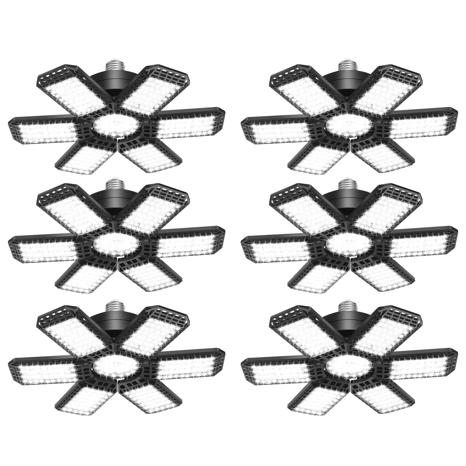 6 Pack LED Garage Light, 200W 20000LM 6500K LED Shop Lights, Garage Lights Ceili