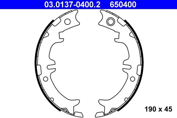 Rear ATE 03.0137-0400.2 Brake Shoe Set, parking brake for LEXUS,TOYOTA