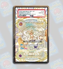 Luffy SP Gold Anniversary PSA TAG Beckett | Extended Art Display Case for One Pi