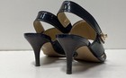 Coach Turnlock Slingback Navy Blue Patent Leather Open Toe Heels Size 6.5 B — photo 4