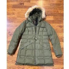Pajar Women’s Alia Mixed Media Quilted Parka – Army Green – Large Winter Parka