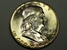 1952 Franklin Half Dollar     Choice BU+ FBL      SN7495