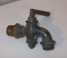 Vintage Brass Garden Water Faucet Spigot Spring Cottage  Decoration