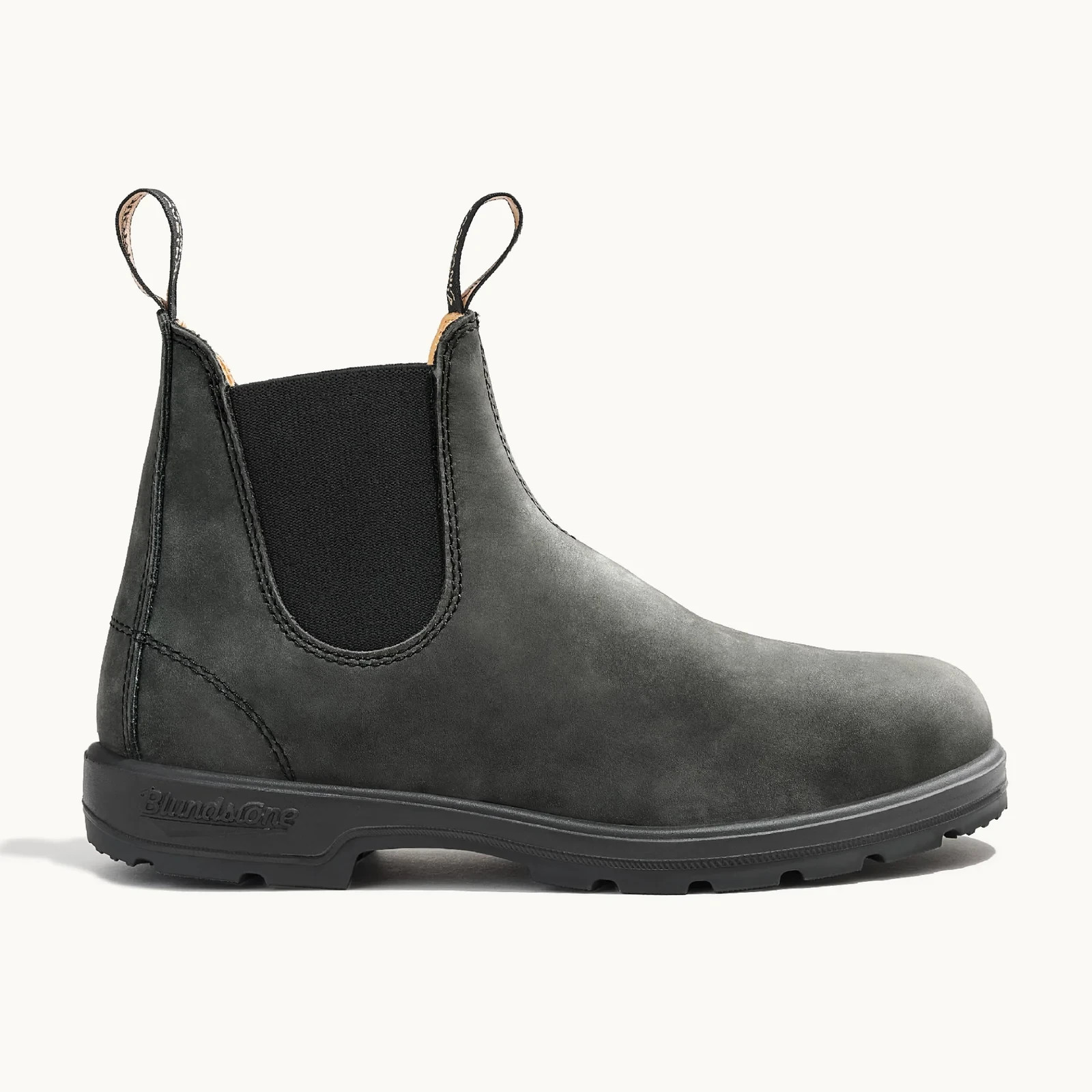 BLUNDSTONE CHELSEA 587 HI LEATHER MEN SHOES/BOOTS RUSTIC BLACK/ELAST SIZE 13 NEW image 3