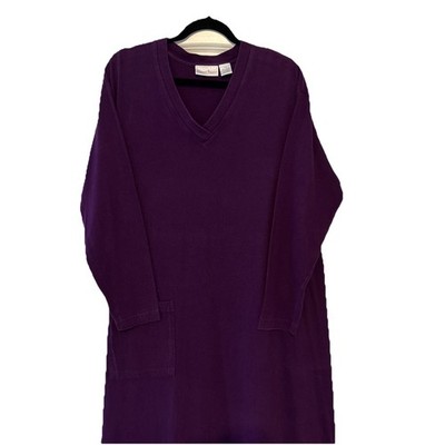 Women s Intimate Essentials Long Sleeve Night Gown Size P/S 100% Cotton READ