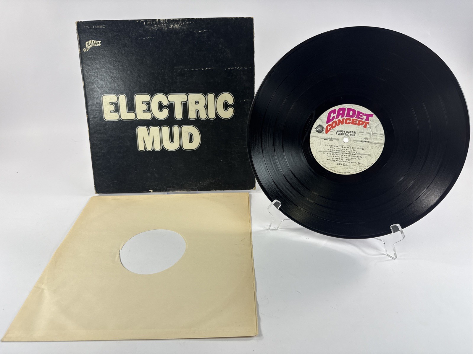 Muddy Waters Electric Mud LP 1968 Original CADET CONCEPT LPS-314 RCA Pressing VG