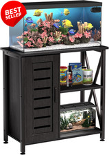 20-29 Gallon Aquarium Stand Cabinet Storage Metal Frame 330lb Black - US