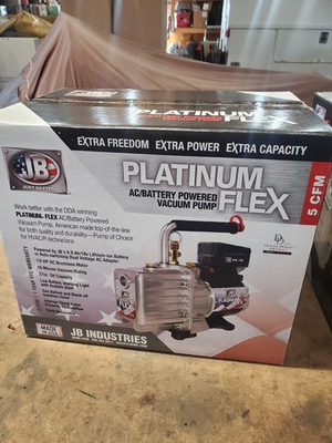 #ad DV 142 FLEX JBIN JB VACUUM PUMP 5CFM BATTERY POWERED WITH CHARGER amp; adapter. $850.00