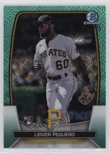 2023 Bowman Mega Box Chrome Aqua Mojo Refractor 225/225 Liover Peguero #85 0a3b