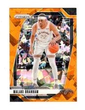 2024-25 Panini Prizm #209 Orange Cracked Ice Prizm Malaki Branham